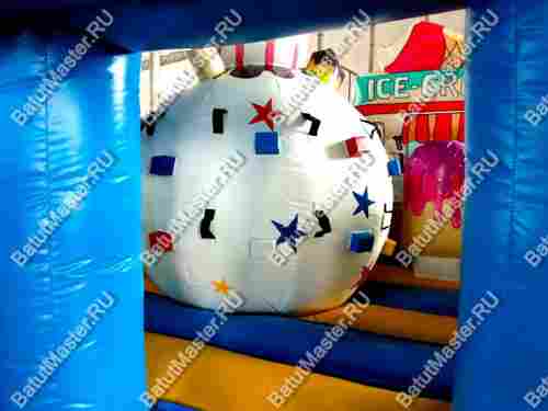 Коммерческий надувной батут "Мороженое" 5*5*2.8 м