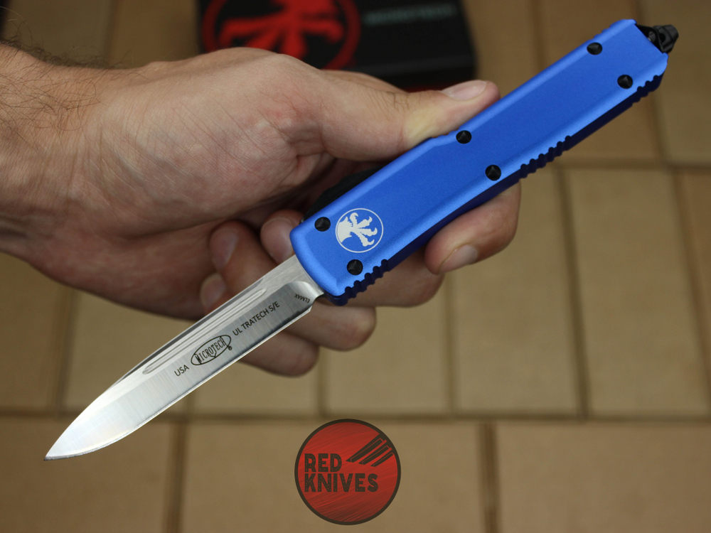 Нож Microtech Ultratech S/E - синяя рукоять, стандартный клинок сатин RK-379