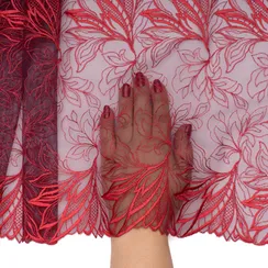 Вышивка на сетке слива/темно-красная 29 см