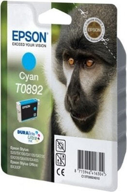 Epson Monkey T0892 Cyan DURABrite Ink Cartridge Подлинный Голубой 1 шт C13T089240