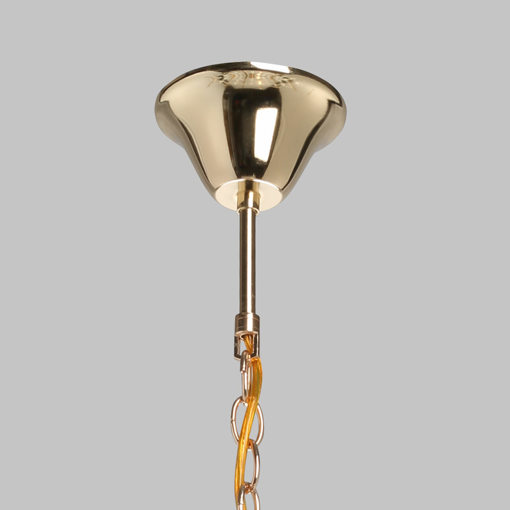 Люстра подвесная хрустальная для гостиной и спальни De City Бриз", 420Вт, площадь освещения 21м²