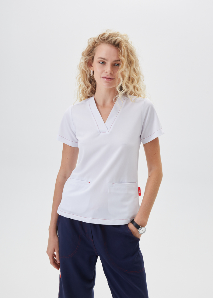 Топ медицинский женский Лаконико, белый