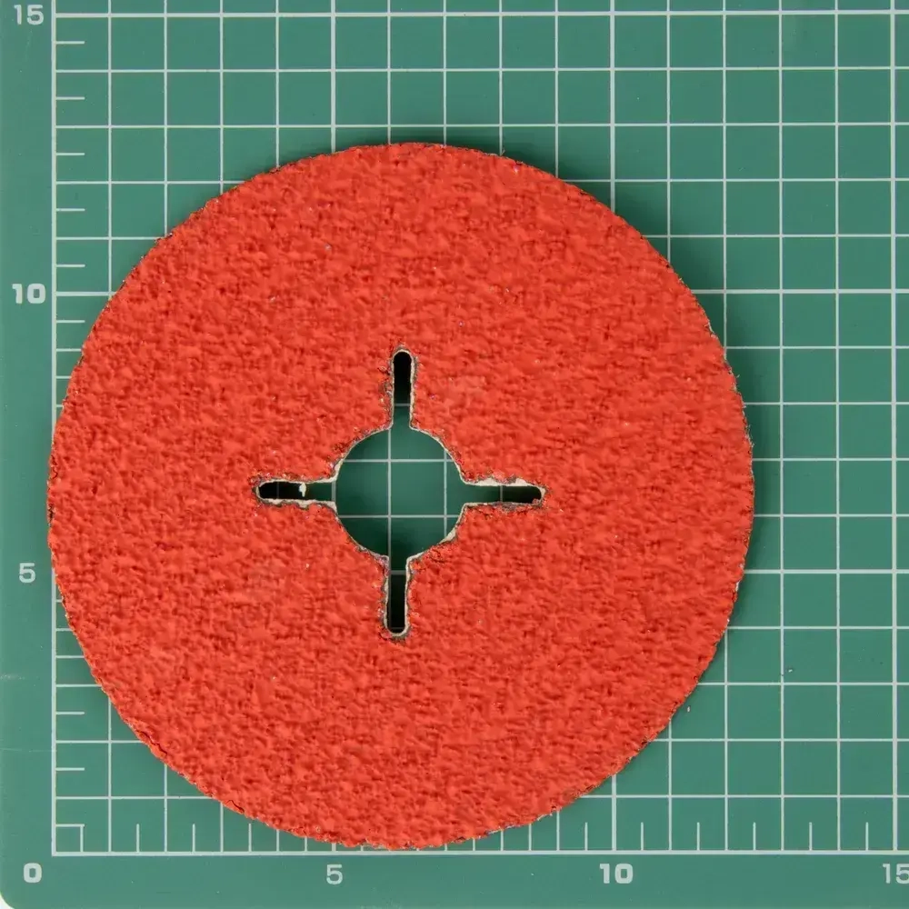 Фибровый шлифовальный круг по металлу DEBEVER 125 мм P80 (со шлицами), керамическое зерно, 5 шт