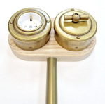 Рамка плоская под трубу, 2 поста, Vintage-brass, ясень, VB-L2