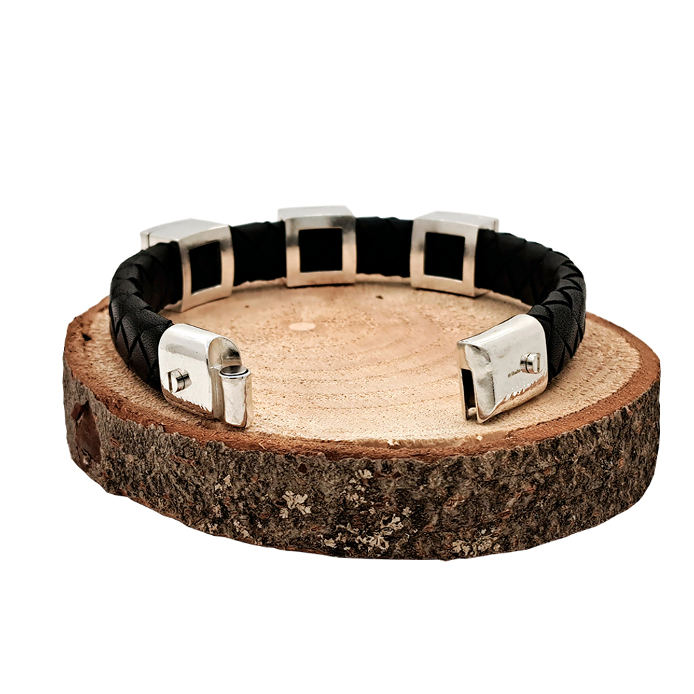 Серебряный браслет с магнитным замком