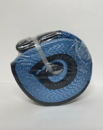 8T-6M / Трос автомобильный буксировочный, 8 тонн, длина 6 метров, ширина 65 мм, стропа, петля-петля, синий, серия - спасатель, TG (1 шт.)