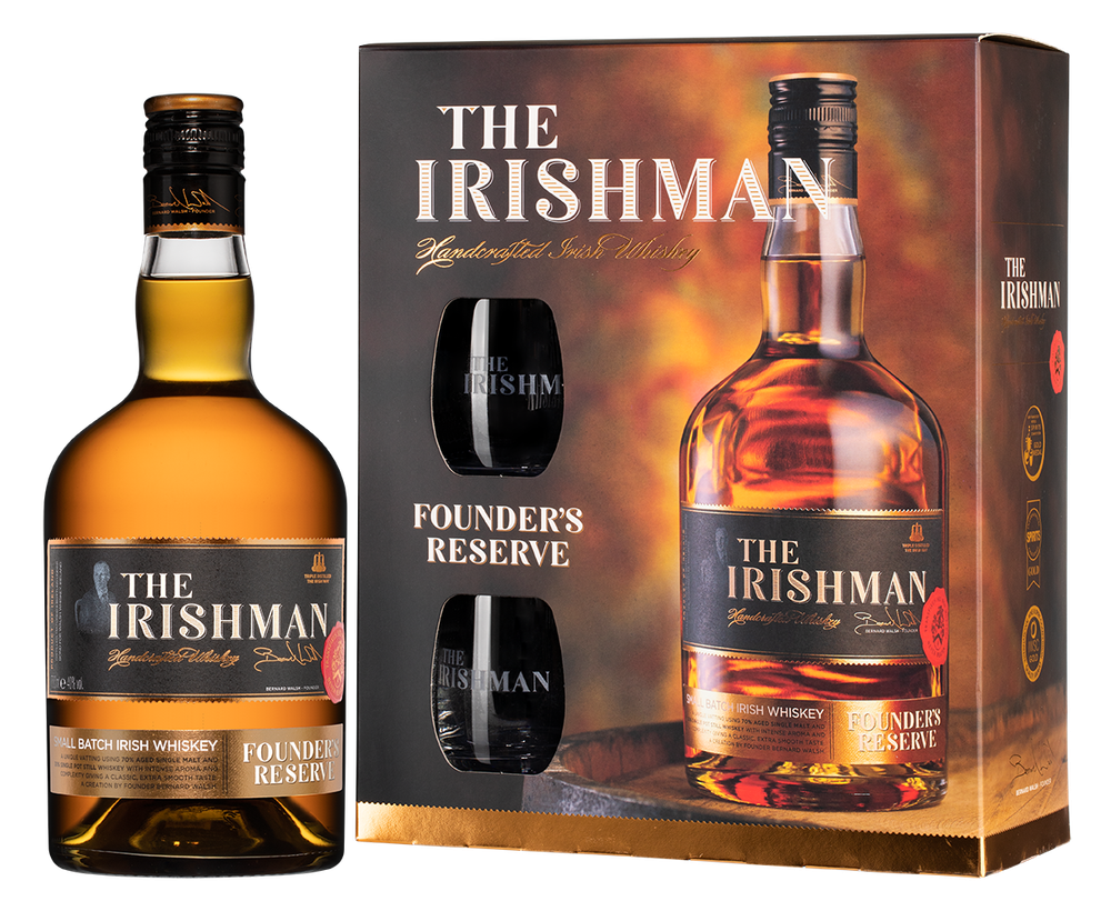 Виски Зе Айришмен Фаундерс Резерв + 2 бокала Виски Зе Айришмен Фаундерс Резерв + 2 бокала