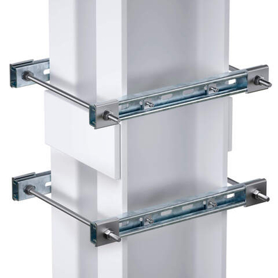 Обжимной комплект монтажных профилей тип 1, обхват конструкции габаритами 550 на 440 мм, для крепления 1 оболочки одноготипоразмера винтами din 84 M6X40 4 шт. , горячеоцинкованный