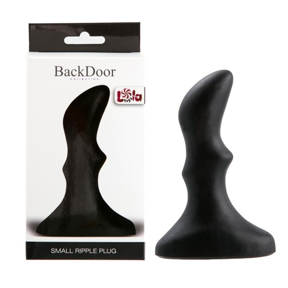 Анальный стимулятор Small Ripple Plug Black (10 см , черный) (Цвет: черный)