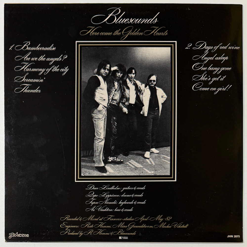Bluesounds ‎– Here Come The Golden Hearts (Финляндия 1982г.) Т