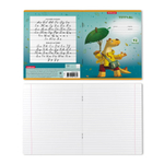 Тетрадь 12л., линия, Erich Krause, скрепка, блок офсет, мелованный картон, "Динозаврик", 5 дизайнов