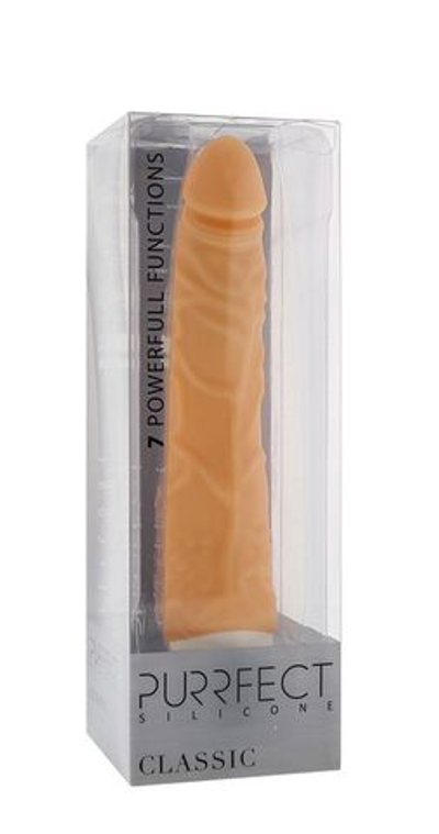 Телесный вибратор-реалистик PURRFECT SILICONE CLASSIC 7.1INCH FLESH - 18 см. (Цвет: телесный)