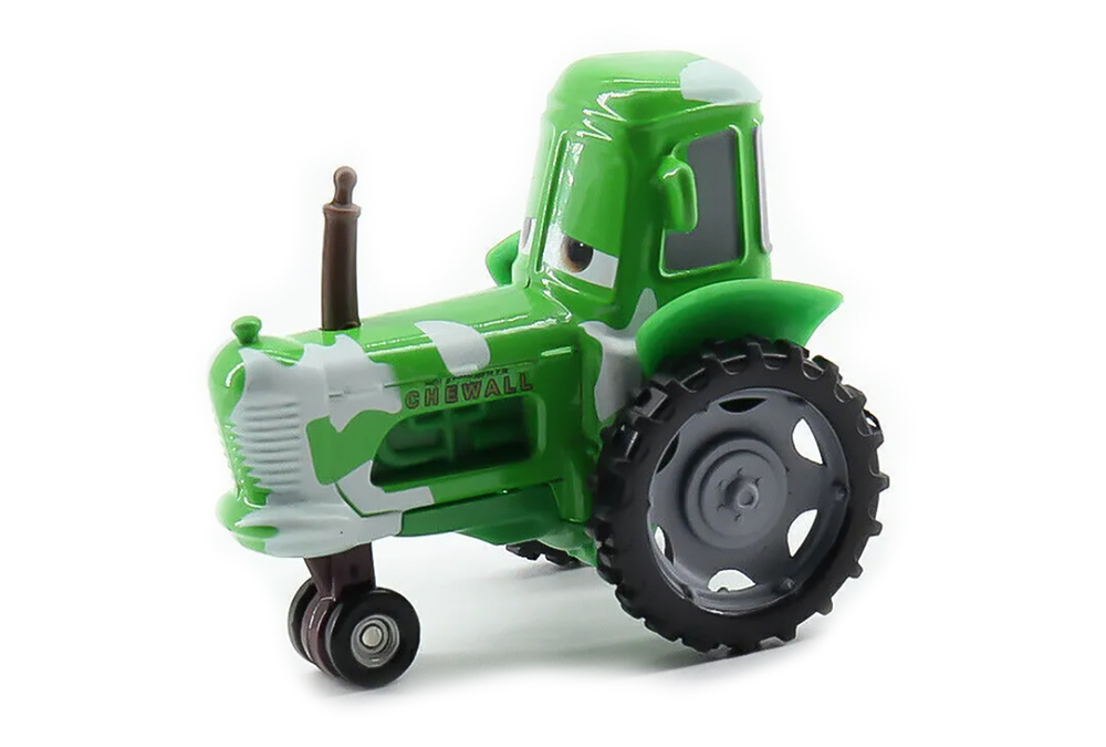Машинка Тачки Трактор зелёный с белым