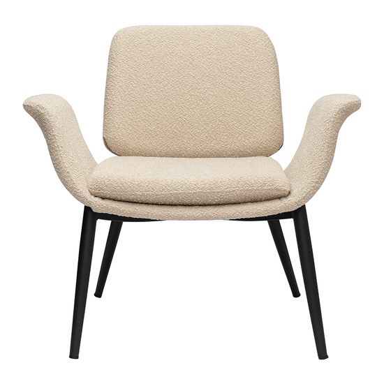 Лаунж-кресло hilde, букле, серо-бежевое