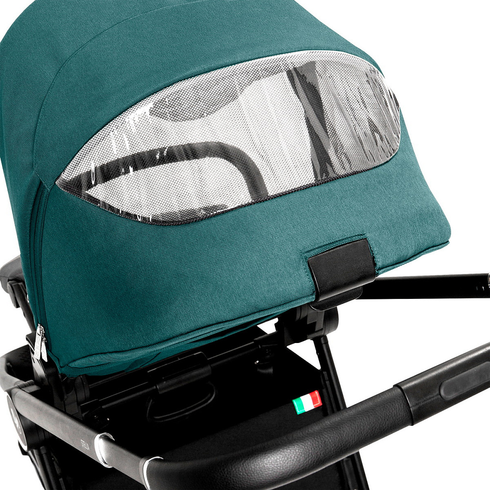 Коляска 4 в 1 Sweet Baby Stella + автокресло Elegante Plus с базой i-Size ISOFIX DK780 Green
