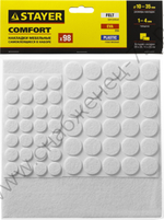 STAYER белый, самоклеящихся, 98 шт., набор мебельных накладок (40917-H98)