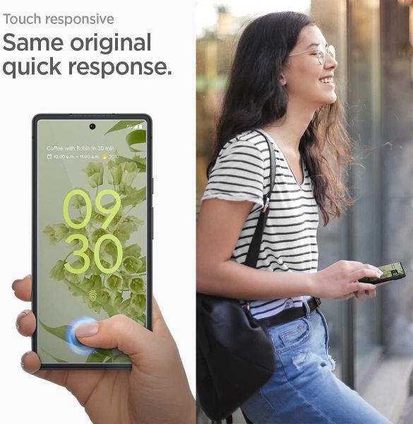 Защитное стекло Spigen Tempered Glass [AlignMaster GLAS.tR] для Pixel 6 (2021) - [2шт]