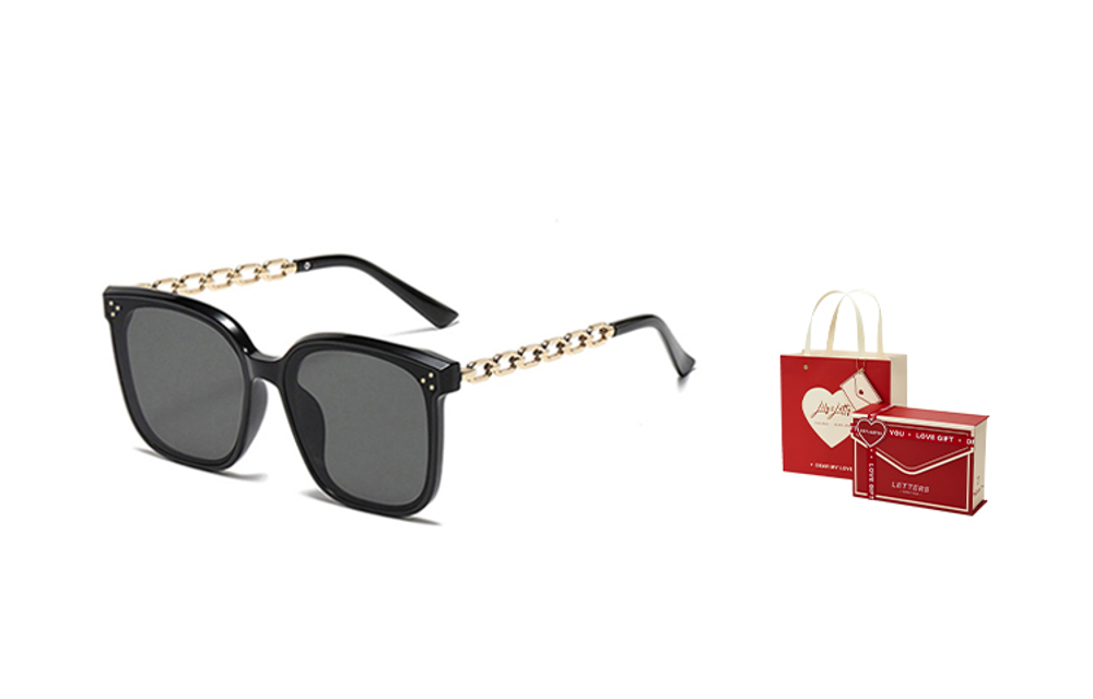 LILY&LOTTY PC Square Sunglasses Unisex Black