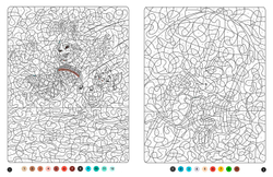 Hachette  раскраска по номерам  DISNEY - Mes Coloriages Magiques - Mystères (7+) - La Mer