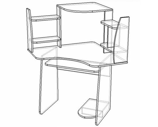 Стол письменный Квинс-4