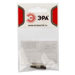 Переходник ЭРА SIMPLE гнездо F-штекер TV упаковка 1 шт | Разъёмы, переходники, ТВ делители