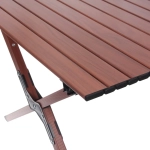 Стол кемпинговый складной DC-5003, 114*59*43 см, цвет: орех, каркас алюминий, ТуристМастер