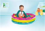Надувной детский сухой бассейн с шариками Intex 48674 Ring Baby Ball Pit 86х25 см 50 шариков от 1 года