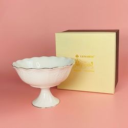 Lenardi 102-145 Фруктовница 25,5см на ножке АГАТА в под.уп.(х6)Фарфор