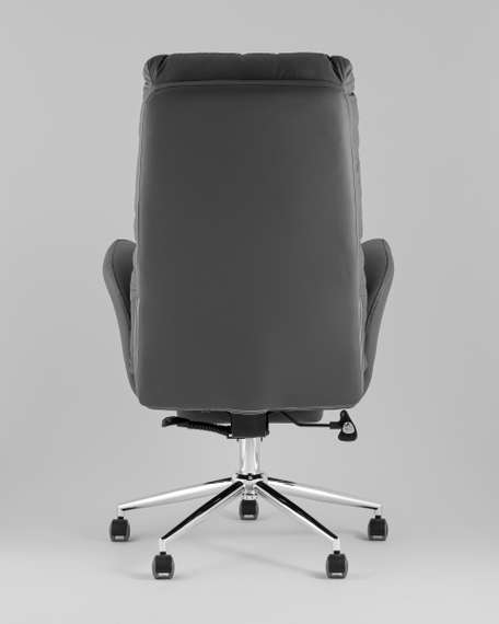 Кресло руководителя TopChairs Solid NC с оттоманкой серый