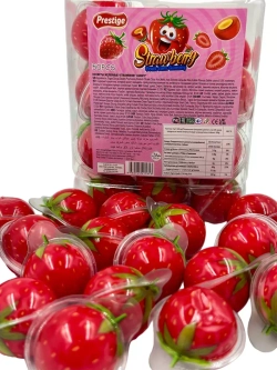 Жевательный мармелад в форме клубники , 50шт