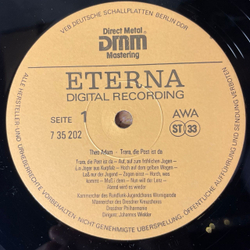 Винтажная виниловая пластинка LP Theo Adam Тео Адам, Trara, Die Post Ist Da, Deutsche Volkslieder Немецкие Народные Песни (ГДР 1987)