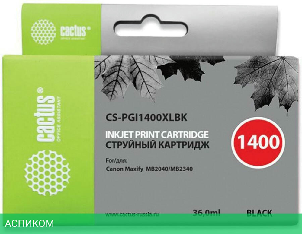 Картридж Cactus CS-PGI1400XLBK Black