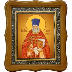 Феодор Каллистов, священномученик, пресвитер. Икона на холсте.