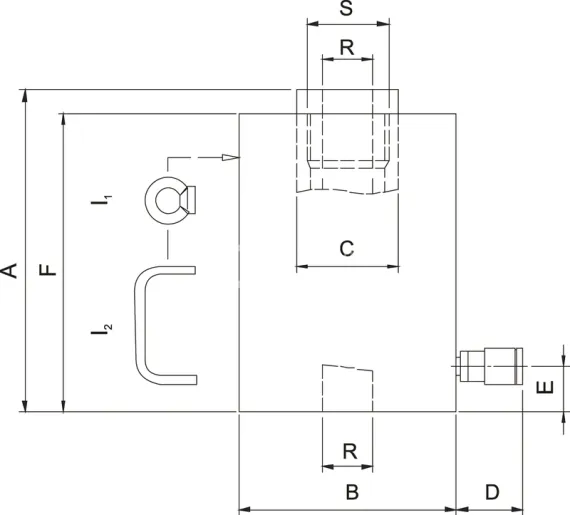 Домкрат Holmatro HHJ 12 S 15 с полым плунжером и пружинным возвратом