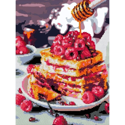 Алмазная мозаика 30*40см частич.заполн. "Медовый десерт" (Lori)