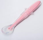 4768002 Ложка силиконовая детская "Жирафик", цвет розовый