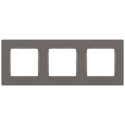 Рамка для розеток и выключателей ЭРА Серия 12 12-5203-16 на 3 поста, Классик, титан | ЭРА 12 Титан