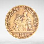 France, 1 Franc 1922 - Chambers of Commerce, XF