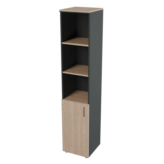 Шкаф для документов высокий узкий полуоткрытый Prego office 403х420х2000 ПОШВУП