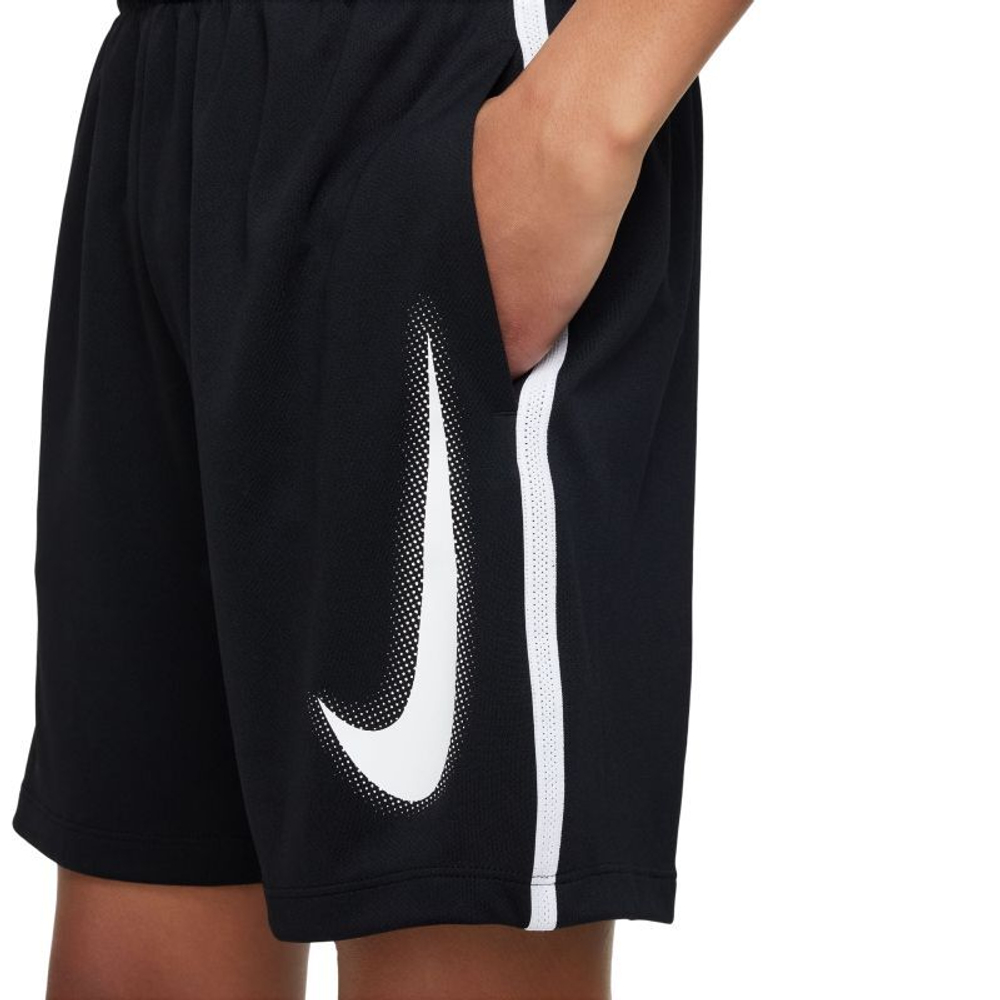 Шорты для мальчика теннисные Nike Dri-Fit Multi+ Graphic Training Shorts - black/white/white