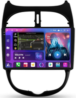 Магнитола для Peugeot 206 1998-2012 - FarCar BM778M-2K монитор 9.5" 2K QLED на Android 14, TS10, 4+32Гб, CarPlay, 4G SIM-слот
