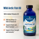 Nordic Naturals, Arctic-D Cod Liver Oil™, со вкусом лимона, 237 мл (8 жидк. унций)