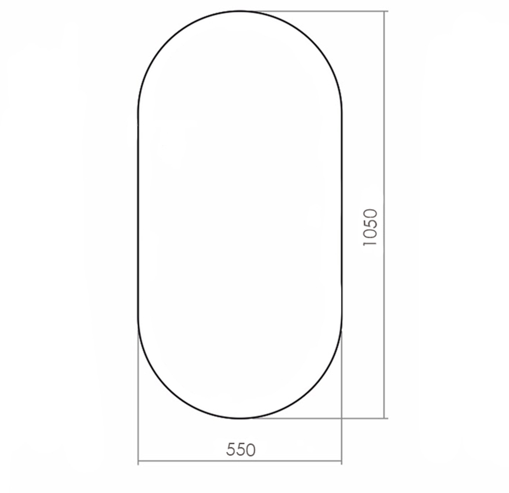 Зеркало Azario Viva 55 см LED-00002549 с подсветкой