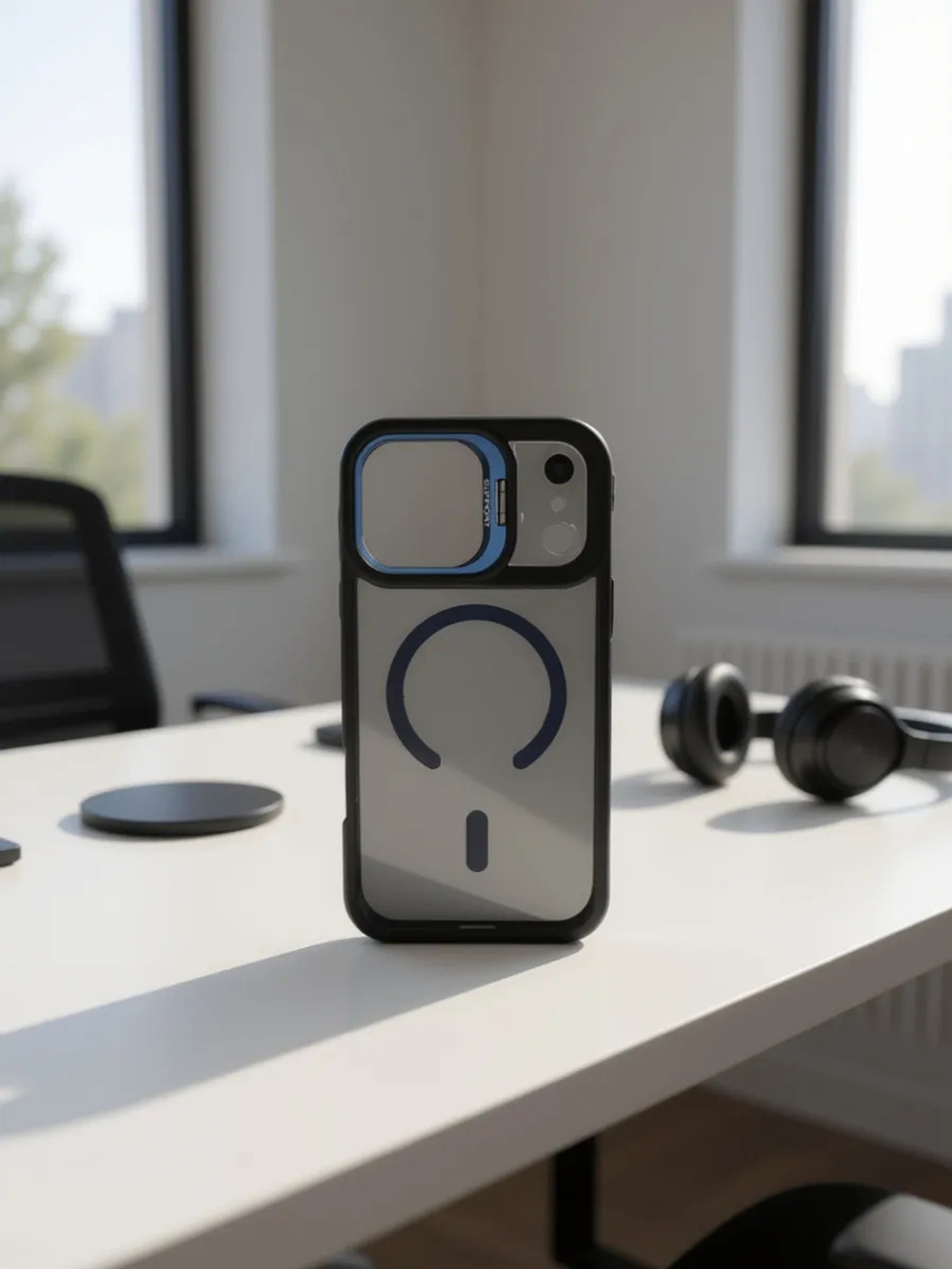 Прозрачный чехол Crystal Stand Case для iPhone 17 Pro Max