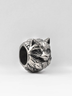 Шарм-бусина Лиса из серебра