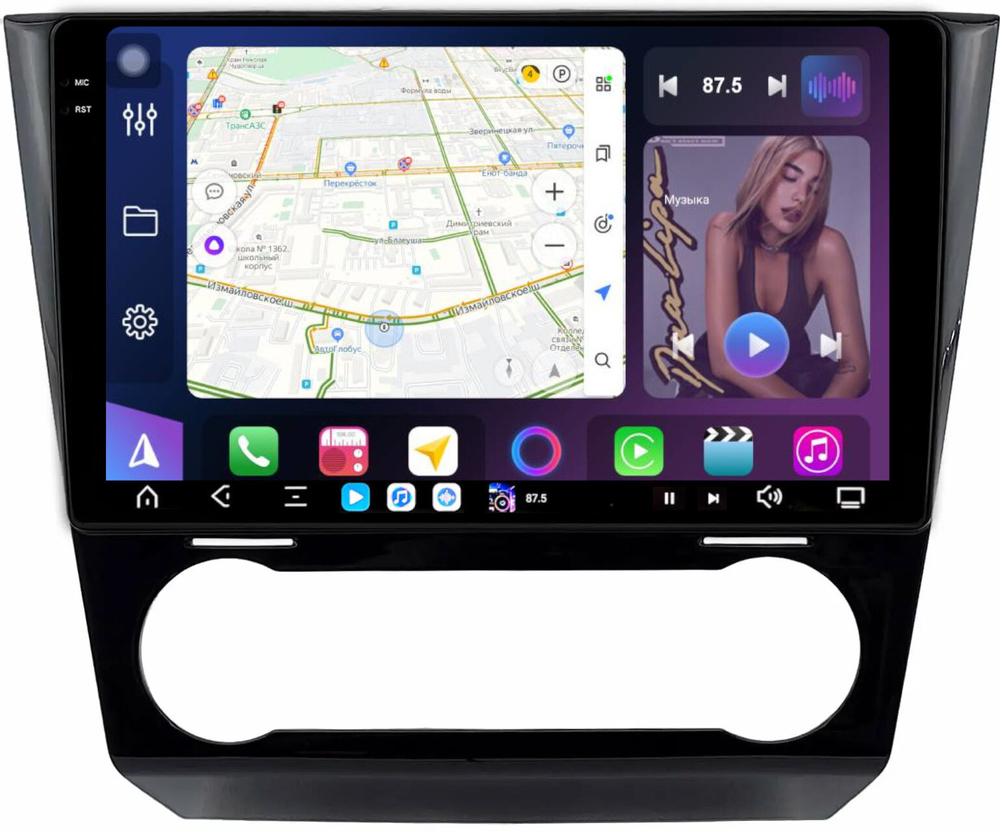 Магнитола для Subaru Levorg 1 VM 2017-2020 (без штатного 360) - FarCar XXL9-9645F3A монитор 9.5" 2K QLED на Android 14, TS20, 8+256Гб, CarPlay, 4G SIM-слот