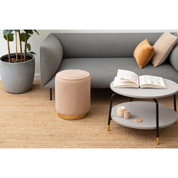 Пуф Berg Evie букле бежево-розовый