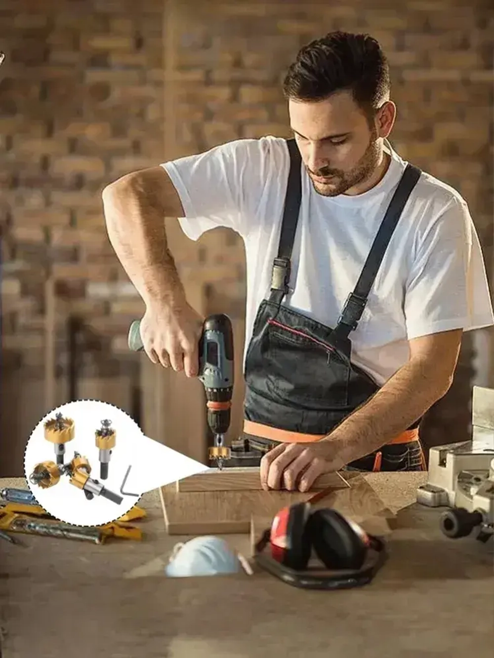 Коронки по металлу (Корончатые сверла) из быстрорежущей стали (набор 16-30 мм)/набор сверл по металлу/5 шт