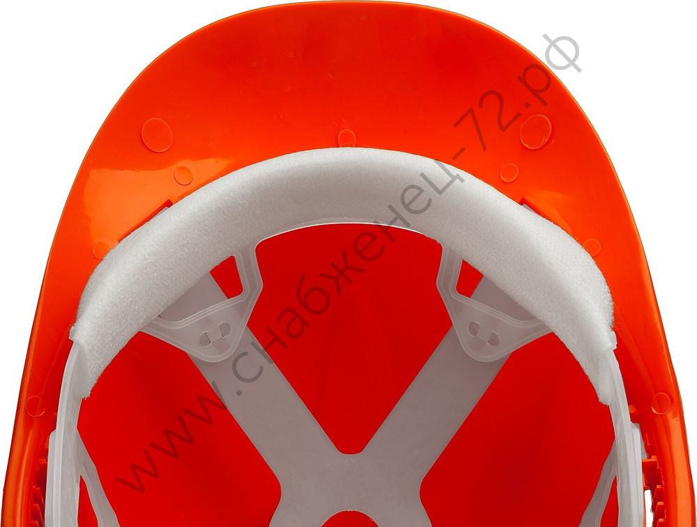 ЗУБР пластиковый амортизатор, реечный механизм, универсальное крепление для наушников и щитков, оранжевая, защитная каска (11090)