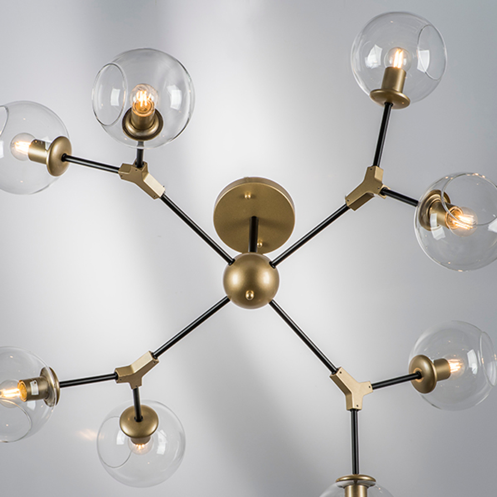 785083 Люстра BETA 8x40W E27 ЗОЛОТО/ЧЕРНЫЙ